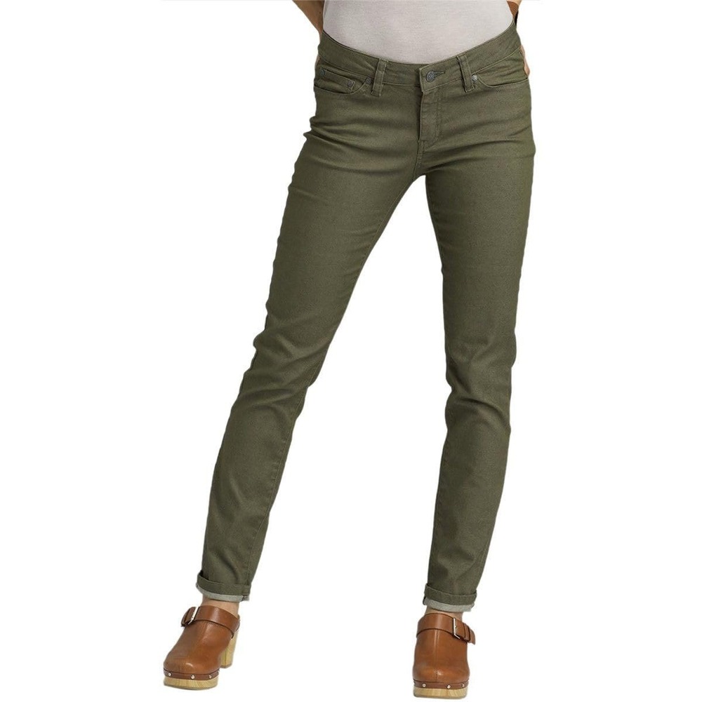 prAna Kayla Skinny Stretch Twill Pants Olive Green Casual Womens 8 29 Chino